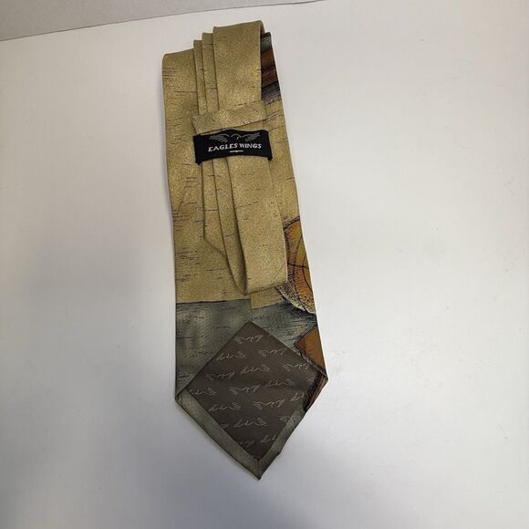 Eagles Wings LSU Sports Theme 100% Silk Neck Tie - Picture 5 of 6